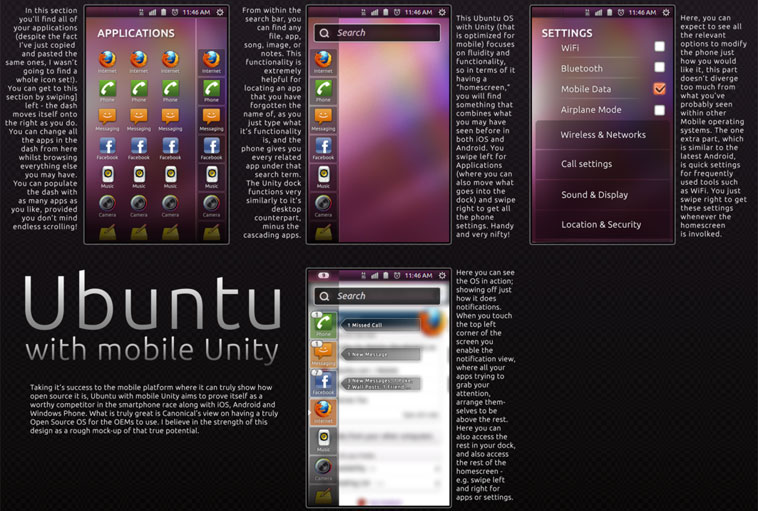 Возможно, так будет выглядеть смартфонная версия Ubuntu с пользовательской оболочкой Unity