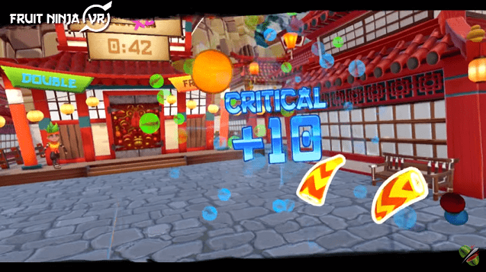 скриншот с игры Fruit Ninja-VR